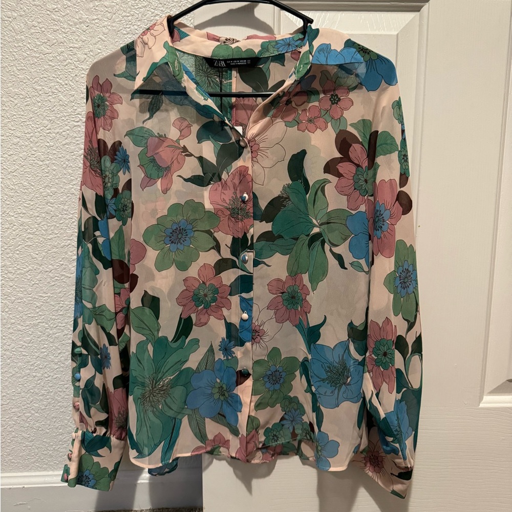 Zara top blouse M